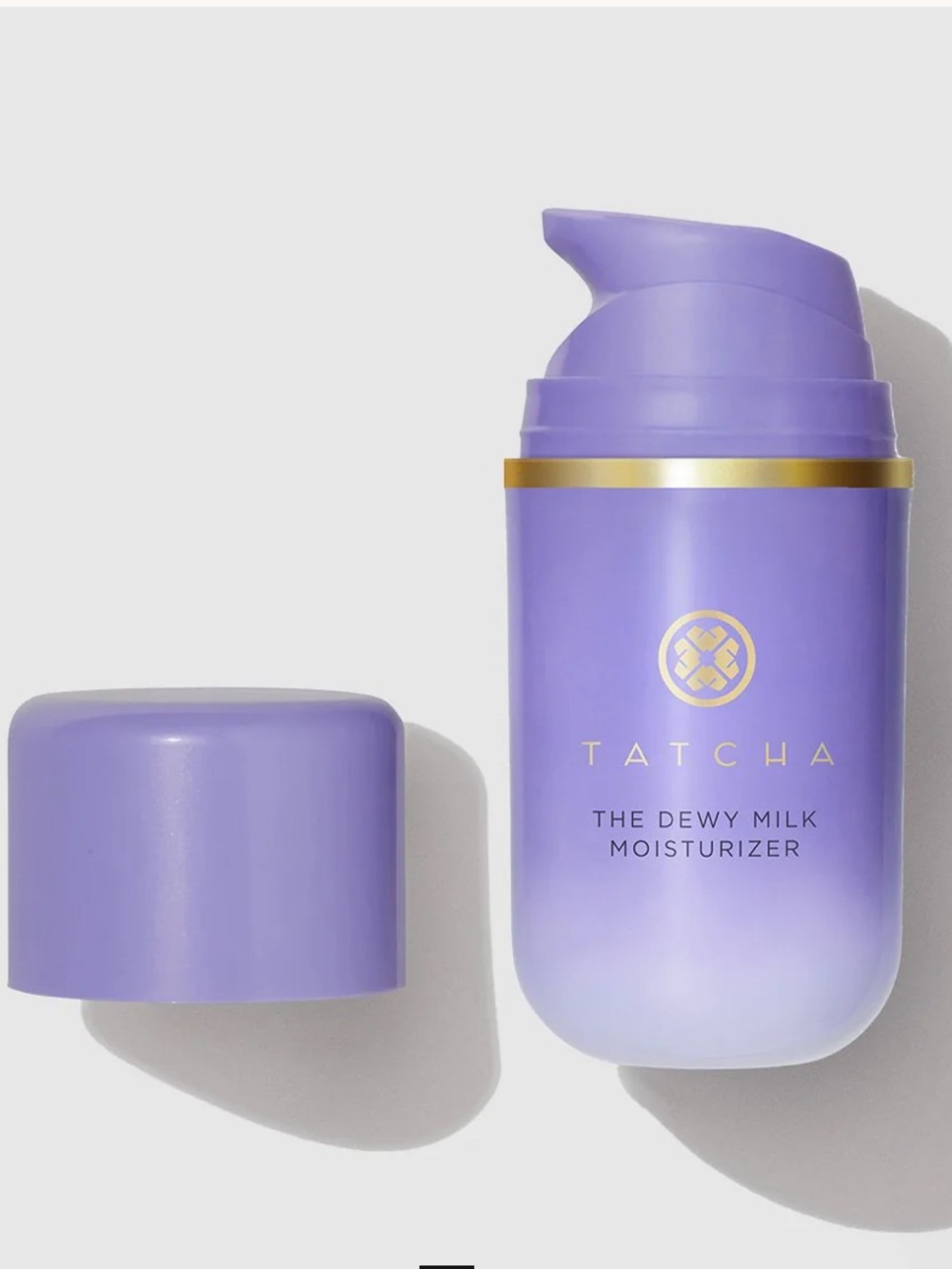 Tatcha Dewy Milk Moisturizer — Lavender with Gold Trim